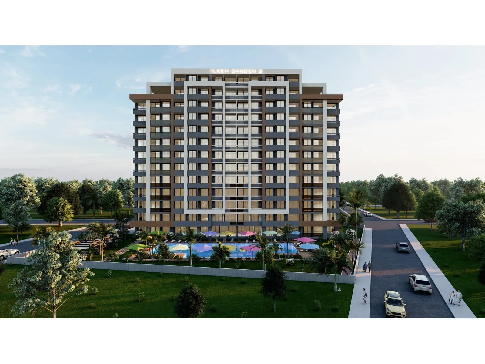 Palm Brandom, Erdemli — dış cephe görselleştirmesi
