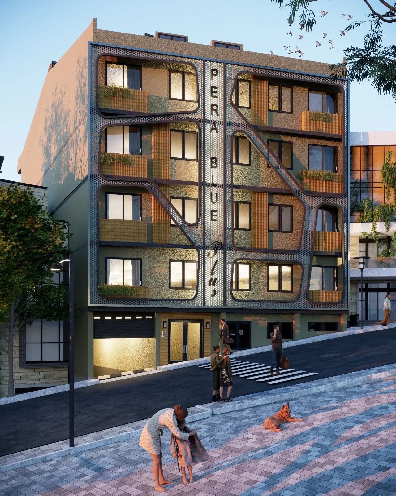 Pera Blue Plus, Beyoğlu — dış cephe görselleştirmesi · 2. görsel