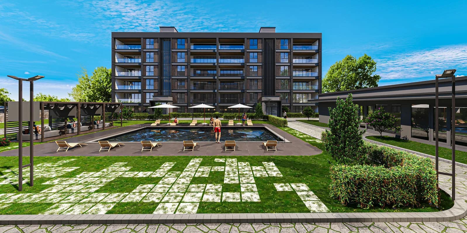 Referans Garden, Nilüfer — dış cephe görselleştirmesi