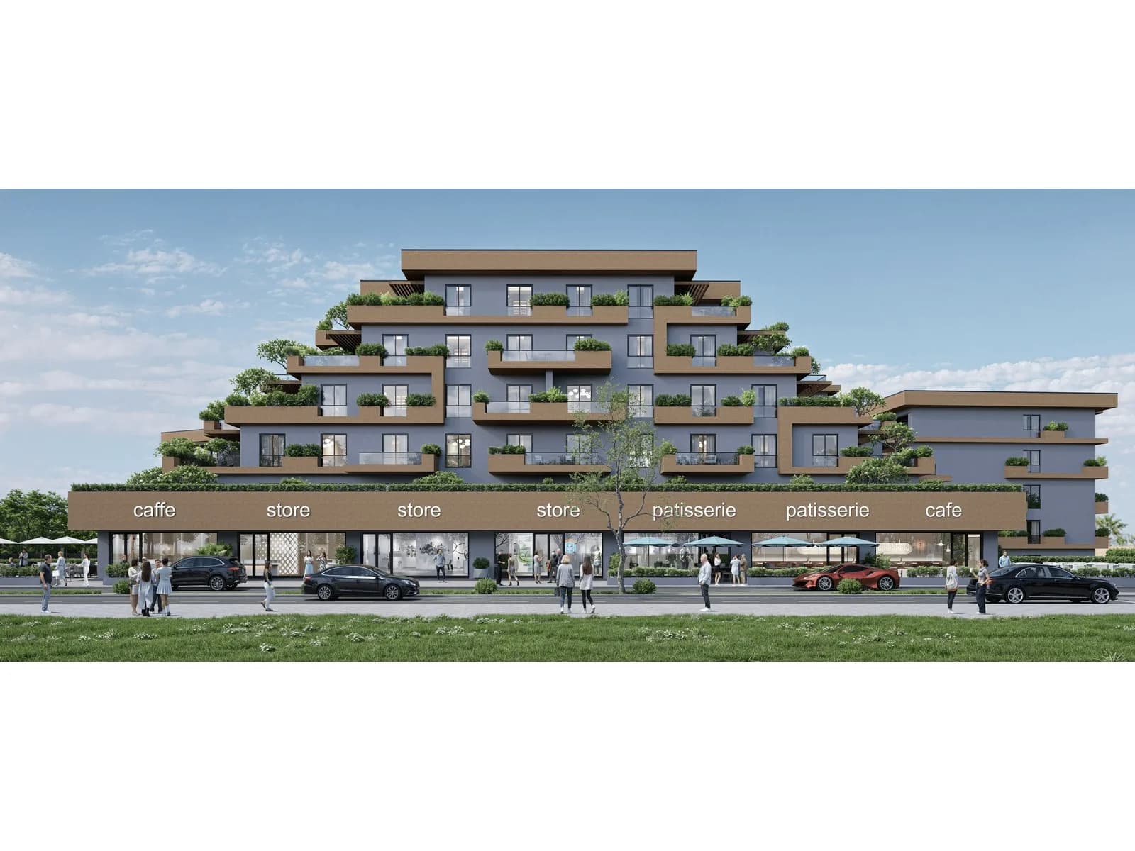 Seva Garden, Nilüfer — dış cephe görselleştirmesi