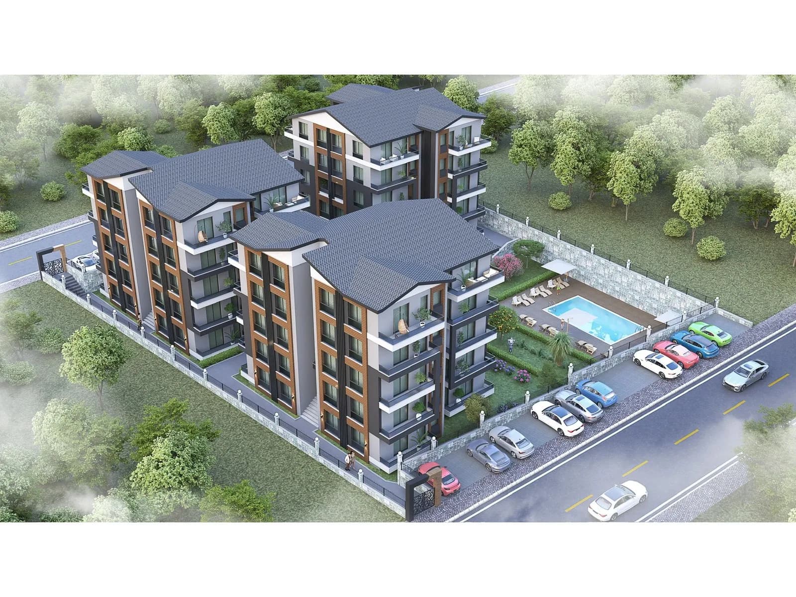 Taşdan Premium, Gölcük — dış cephe görselleştirmesi