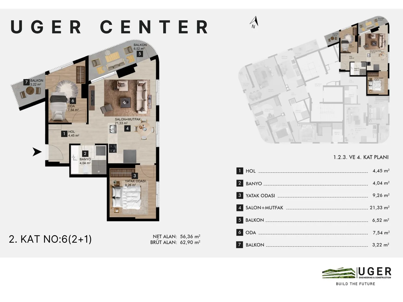 Uger Center, Bayraklı — dış cephe görselleştirmesi · 3. görsel