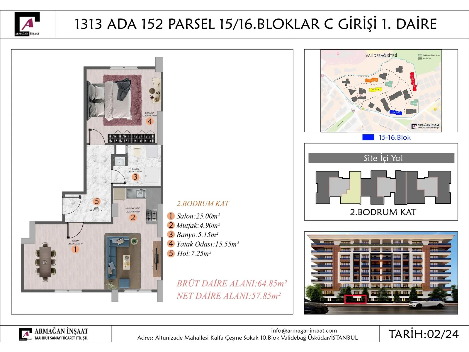 Validebağ Sitesi 15-16.Blok, Üsküdar — dış cephe görselleştirmesi · 2. görsel