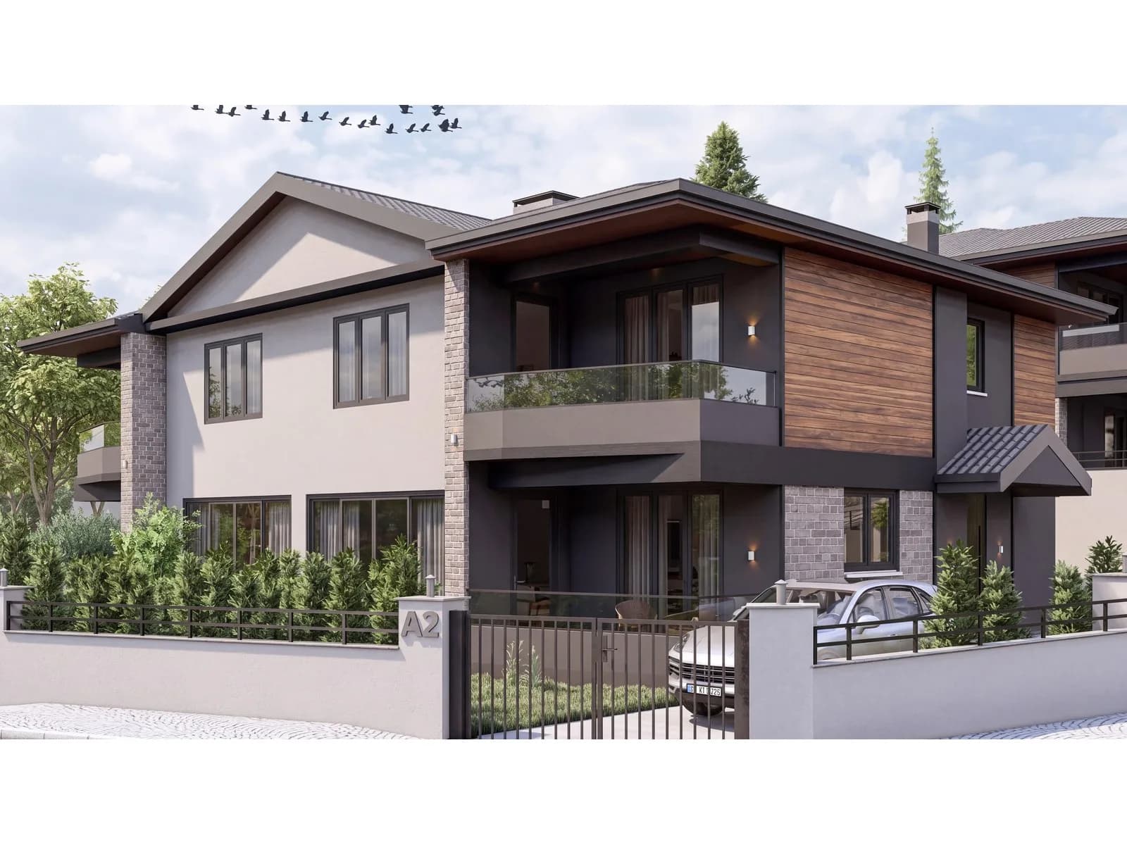 Villa Dodurga, Bolu — dış cephe görselleştirmesi · 2. görsel