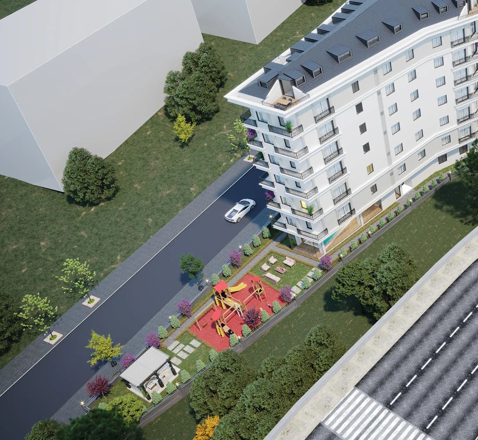 Viva Perla, Maltepe — dış cephe görselleştirmesi