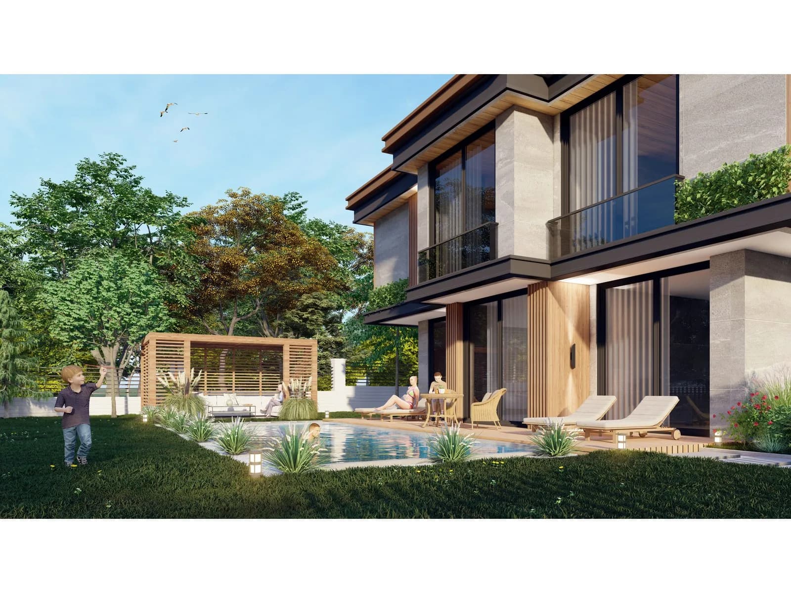 Wonderful Villaları, Beylikdüzü — dış cephe görselleştirmesi · 3. görsel