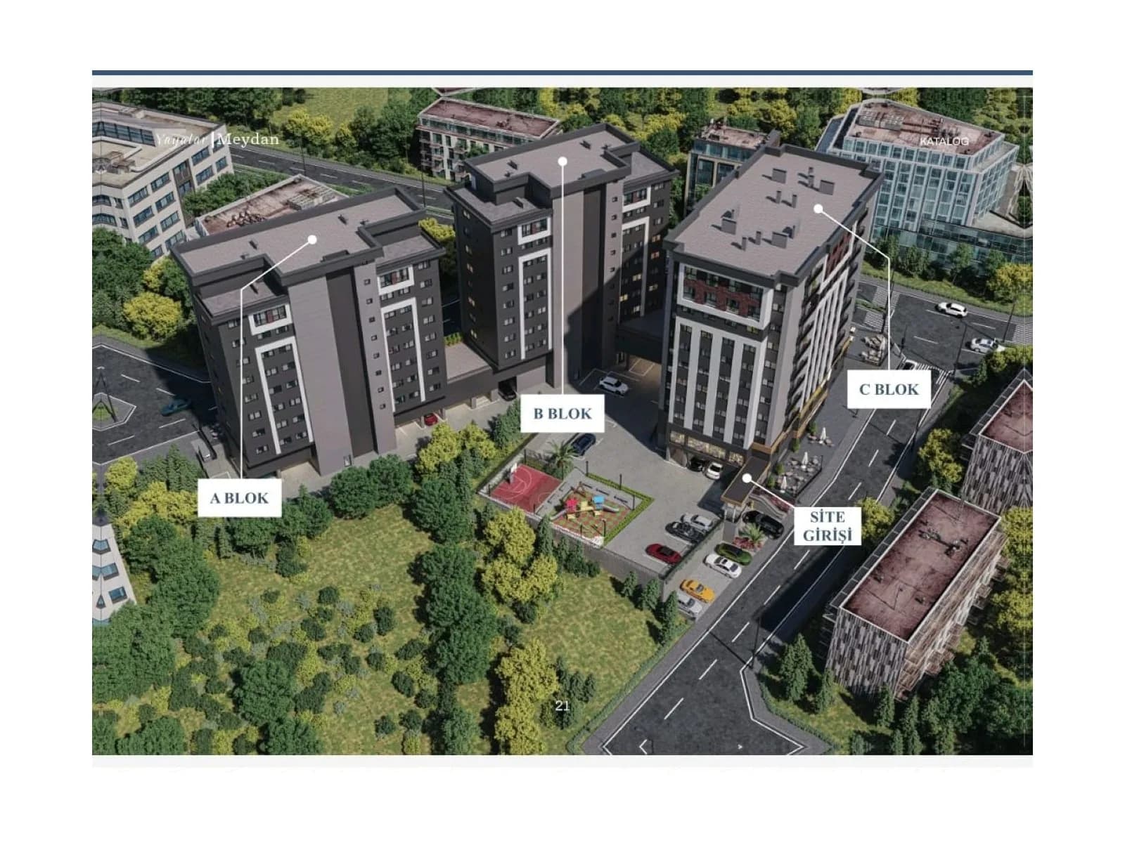 Yayalar Meydan, Pendik — dış cephe görselleştirmesi · 5. görsel