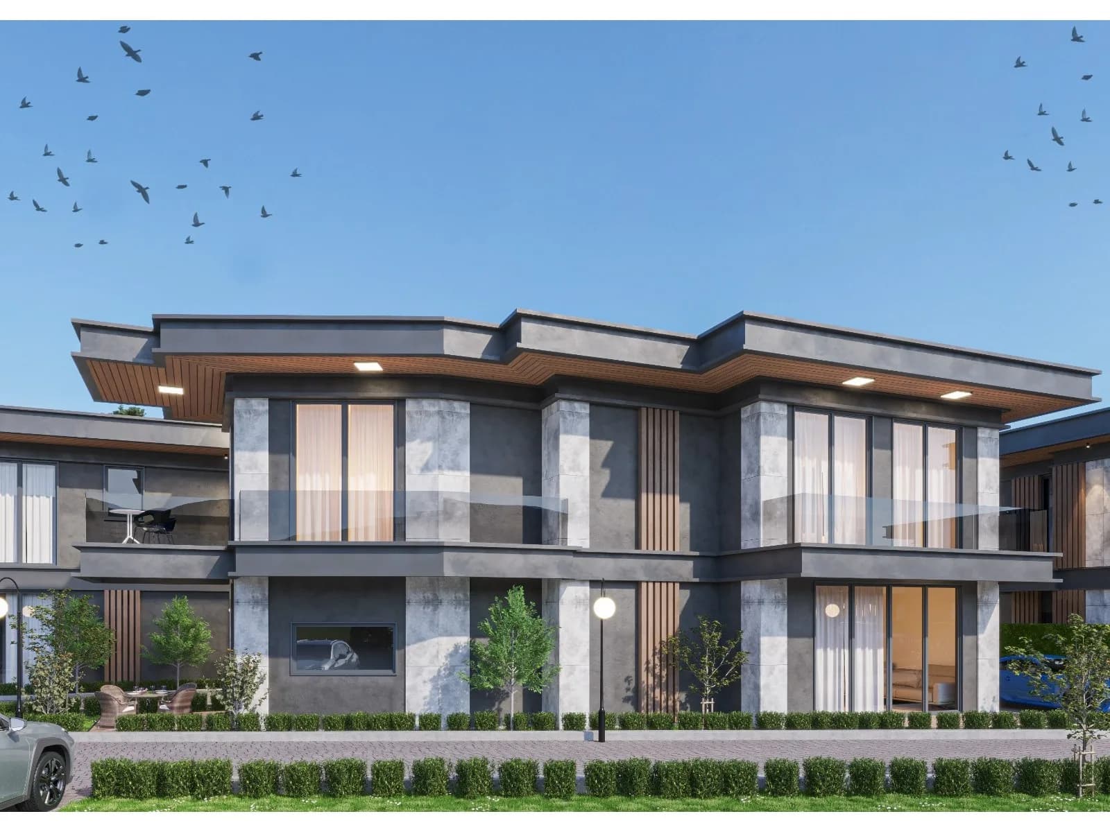 Yeniköy Modern, Başiskele — dış cephe görselleştirmesi