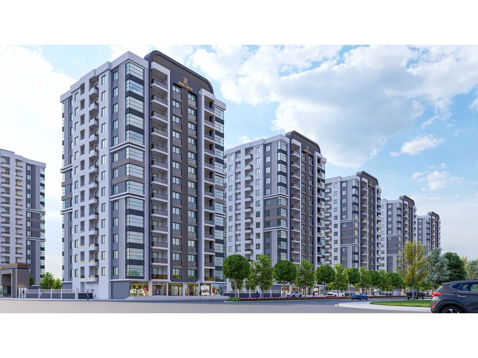Zanatech Methiye Ana Konutları, Yenişehir — dış cephe görselleştirmesi · 5. görsel