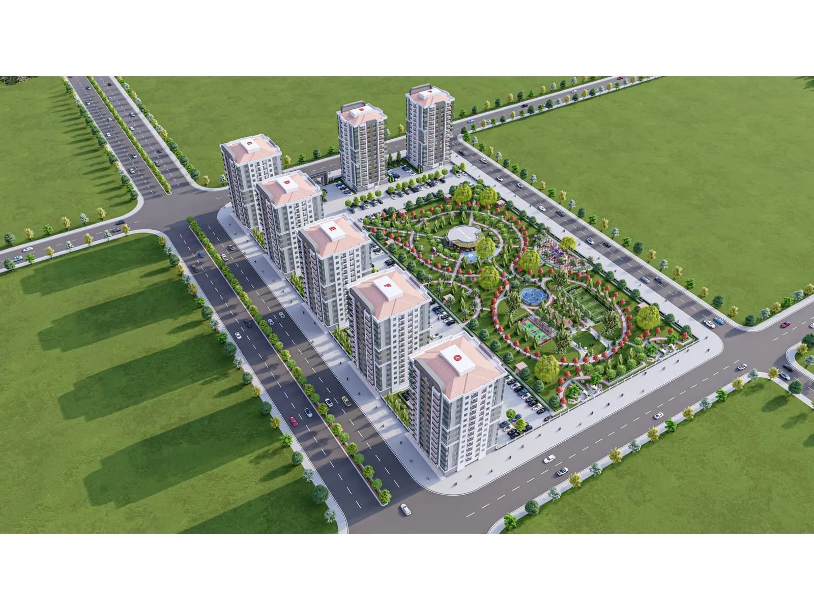 Zanatech Methiye Ana Konutları, Yenişehir — dış cephe görselleştirmesi · 4. görsel