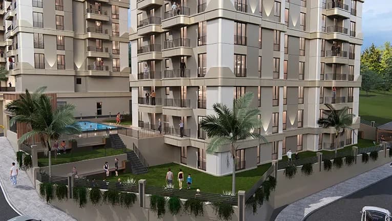 Zen Life Konutları, Pendik — dış cephe görselleştirmesi · 4. görsel